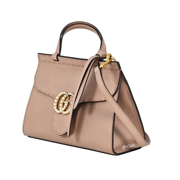 Gucci GG Marmont Mini Pearly Top-Handle Satchel - Picture 2 of 8